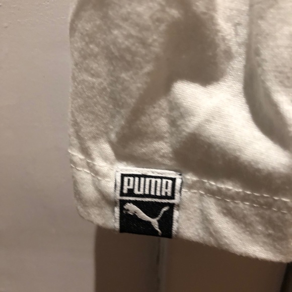 White Puma Racerback Tank with Grey Logo - Picture 4 of 6